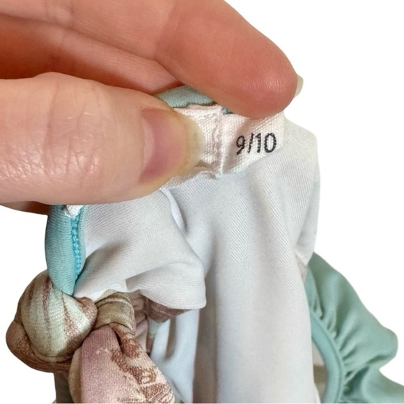 Minnow Girls Cypress Floral One Piece Swimsuit with Ruffle Open Tie Back - Picture 10 of 12